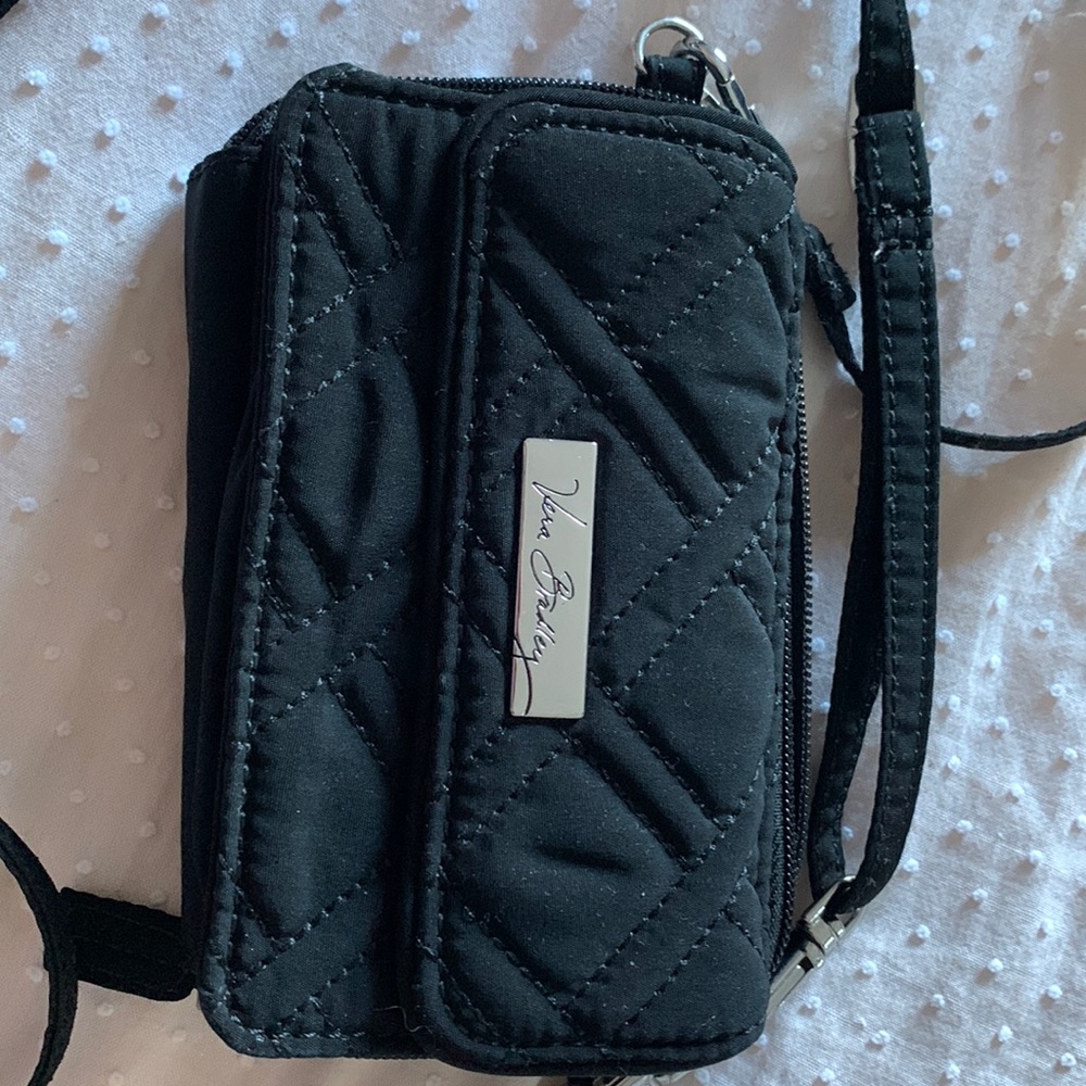 Vera Bradley black crossbody and/or wristlet